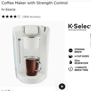 Matte White BNWT Keurig K-Select